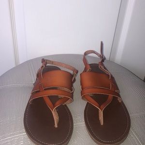 Brown strappy sandals